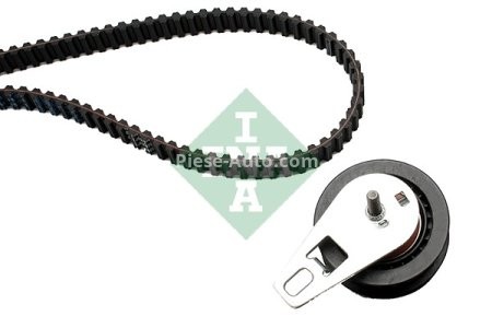 Kit distribuție INA (curea + role) pentru: ALFA ROMEO 145, 146, 147, 155, 156, 166, GT, GTV, SPIDER; LANCIA DEDRA, DELTA II, LYBRA 1.8/2.0 03.95-09.10