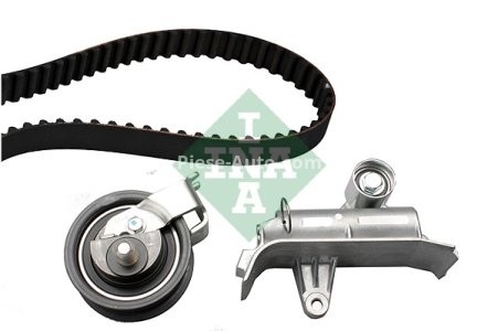 Kit distribuție INA (curea + role) pentru: AUDI A3, A4 B5, A4 B6, A6 C5, TT; SEAT ALHAMBRA, CORDOBA, IBIZA II, LEON, TOLEDO II; SKODA OCTAVIA I; VW BORA, BORA I, GOLF IV 1.8 01.95-12.10