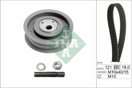 Kit distribuție INA (curea + role) pentru: AUDI 100 C2, 100 C3, 80 B1, 80 B2, 80 B3, 80 B4, COUPE B2, COUPE B3; PORSCHE 924; SEAT CORDOBA, CORDOBA VARIO, IBIZA II, IBIZA IV 1.3-2.0 05.72- 3
