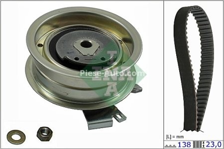 Kit distribuție INA (curea + role) pentru: AUDI A3, A4 B5, A4 B6, A4 B7; SEAT ALHAMBRA, ALTEA, ALTEA XL, CORDOBA, EXEO, EXEO ST, IBIZA III, IBIZA IV, IBIZA IV SC, LEON 1.2-2.0LPG 11.94- 3