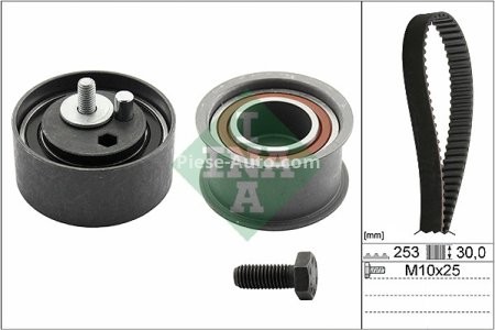 Kit distribuție INA (curea + role) pentru: AUDI A4 B5, A4 B6, A6 C4, A6 C5, A8 D2, ALLROAD C5; SKODA SUPERB I; VW PASSAT B5, PASSAT B5.5 2.4/2.7/2.8 12.95-03.08 3