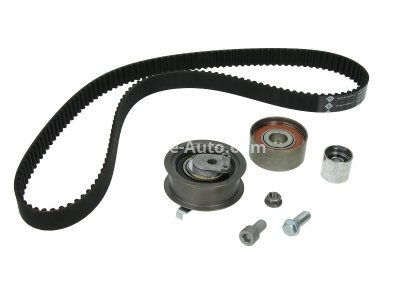 Kit distribuție INA (curea + role) pentru: AUDI A3, A4 B6, A4 B7; VW GOLF V, TOURAN 2.0/2.0D 07.02-11.08