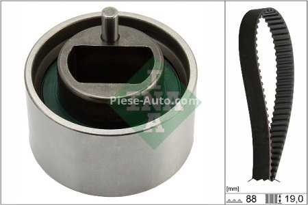 Kit distribuție INA (curea + role) pentru: AUDI A3; SEAT LEON, TOLEDO II; SKODA OCTAVIA I; SUZUKI ALTO VI, JIMNY, WAGON R+; VW BORA I 1.1/1.3/1.9D 09.96- 3