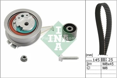Kit distribuție INA (curea + role) pentru: AUDI A1; SEAT IBIZA IV, IBIZA IV SC, IBIZA IV ST, TOLEDO IV; SKODA FABIA III, RAPID, SCALA; VW POLO, POLO V 1.4D/1.6D 02.14-