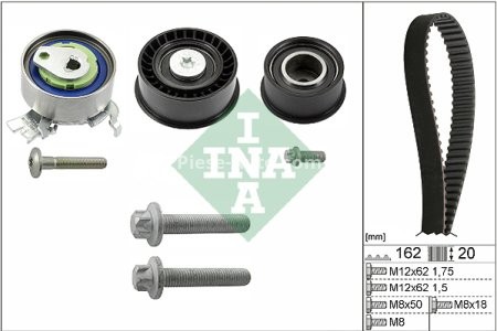 Kit distribuție INA (curea + role) pentru: CHEVROLET ASTRA, CHEVY; OPEL ASTRA G, ASTRA G CLASSIC, ASTRA G/KOMBI, ZAFIRA A 1.4-1.8 02.98-12.11