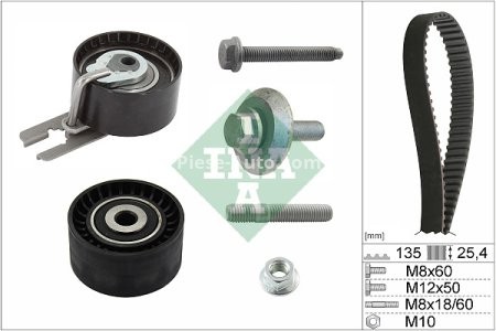 Kit distribuție INA (curea + role) pentru: CITROEN C3 I; SUZUKI LIANA 1.4D 02.02- 3