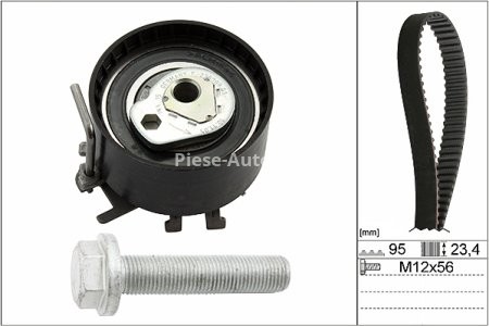 Kit distribuție INA (curea + role) pentru: DACIA LOGAN, LOGAN II, LOGAN MCV II, SANDERO, SANDERO II; NISSAN KUBISTAR; RENAULT CLIO II, CLIO III, CLIO III/HATCHBACK, CLIO IV 1.0-1.2LPG 01.01- 2