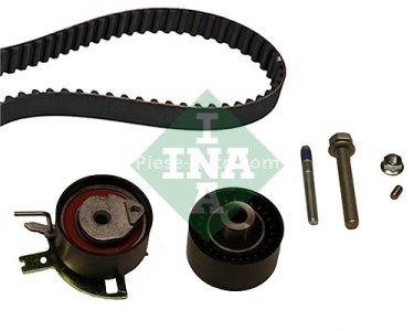 Kit distribuție INA (curea + role) pentru: CITROEN C5 II, C5 III, C6, C8, C-CROSSER, C-CROSSER ENTERPRISE; FIAT ULYSSE; FORD GALAXY II, MONDEO IV, S-MAX; JAGUAR XF I 2.2D 03.06- 3