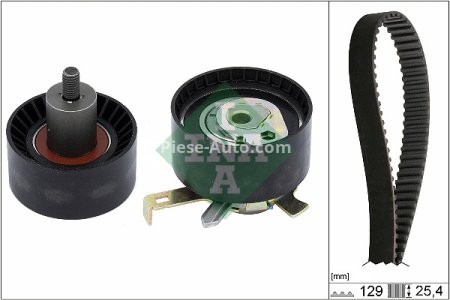 Kit distribuție INA (curea + role) pentru: FORD COUGAR, FOCUS I, MONDEO I, MONDEO II, TOURNEO CONNECT, TRANSIT CONNECT 1.6/1.8/2.0 04.93-12.13 3