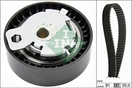 Kit distribuție INA (curea + role) pentru: FORD C-MAX, FIESTA IV, FIESTA/HATCHBACK, FIESTA/MINIVAN, FOCUS C-MAX, FOCUS I, FOCUS II, FOCUS I/KOMBI, GALAXY II, MONDEO IV 1.8D 08.98-06.15 3