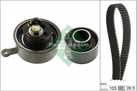 Kit distribuție INA (curea + role) pentru: FORD RANGER; MAZDA BT-50 2.5D/3.0D 05.06-12.15 3