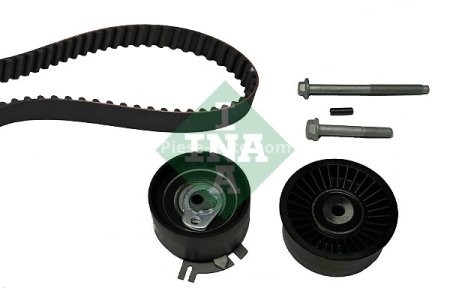 Kit distribuție INA (curea + role) pentru: HONDA STREAM; LDV CONVOY; NISSAN INTERSTAR, PRIMASTAR; OPEL MOVANO A, VIVARO A; RENAULT AVANTIME, ESPACE III, ESPACE IV, LAGUNA II 2.0-2.5D 10.98- 3
