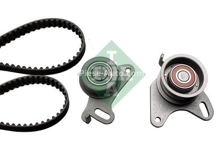 Kit distribuție INA (curea + role) pentru: HYUNDAI GALLOPER I, H100; MITSUBISHI GALANT IV, L 300 / DELICA II, L 300 III, L200, L200 / TRITON, PAJERO I, PAJERO II 2.3D/2.5D 09.80-12.15 3