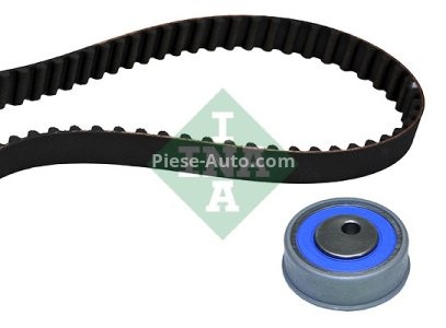 Kit distribuție INA (curea + role) pentru: HYUNDAI SANTA FÉ I, SANTAMO, SONATA III, SONATA IV; KIA JOICE, SORENTO I; MITSUBISHI CARISMA, ECLIPSE II, ECLIPSE IV, GALANT IX 2.0/2.0D/2.4 05.91-