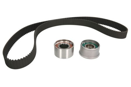 Kit distribuție INA (curea + role) pentru: HYUNDAI H-1, H-1 / STAREX, H100, SANTA FÉ I, SONATA IV; KIA SORENTO I 2.4 06.97-06.09