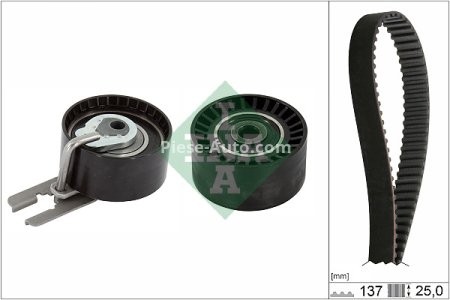 Kit distribuție INA (curea + role) pentru: MAZDA 2, 3 1.6D 06.04-06.15 3