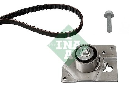 Kit distribuție INA (curea + role) pentru: VOLVO S40 I, V40; MITSUBISHI CARISMA, SPACE STAR; NISSAN INTERSTAR, PRIMASTAR; OPEL MOVANO A, VIVARO A; RENAULT ESPACE IV, LAGUNA I 1.9D 09.99-