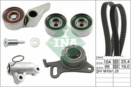 Kit distribuție INA (curea + role) pentru: MITSUBISHI L200, L200 / TRITON, PAJERO SPORT II 2.5D 01.04- 3