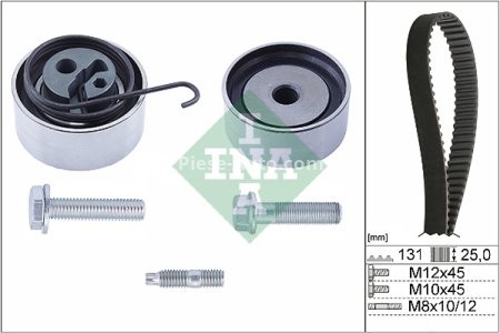 Kit distribuție INA (curea + role) pentru: OPEL ASTRA G, ASTRA G/KOMBI, ASTRA J, COMBO TOUR, COMBO/MINIVAN, CORSA C, CORSA C/HATCHBACK, MERIVA A 1.7D 02.00- 3