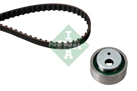 Kit distribuție INA (curea + role) pentru: CITROEN AX, BERLINGO, BERLINGO/MINIVAN, BX, C15, C15/MINIVAN, SAXO, ZX; PEUGEOT 106 I, 106 I/HATCHBACK, 106 II 1.0/1.1/1.3 10.84-06.13 3
