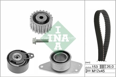 Kit distribuție INA (curea + role) pentru: RENAULT CLIO II, CLIO II/HATCHBACK, ESPACE III, KANGOO, KANGOO EXPRESS, LAGUNA I, MASTER II, MEGANE I, MEGANE I CLASSIC, MEGANE I COACH 1.9D 03.97- 3