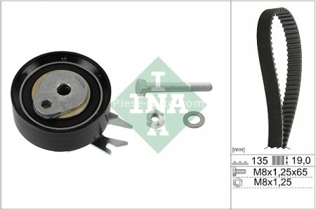 Kit distribuție INA (curea + role) pentru: SEAT AROSA, CORDOBA, CORDOBA VARIO, IBIZA II, INCA; VW CADDY II, CADDY II/MINIVAN, GOLF III, LUPO I, POLO, POLO III 1.0/1.3/1.4 10.91-07.05