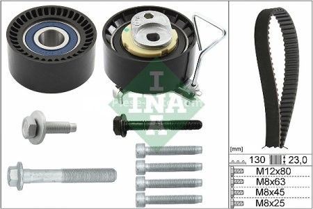 Kit distribuție INA (curea + role) pentru: VOLVO S60 II, S60 III, S80 II, S90 II, V40, V60 I, V60 II, V70 III, V90 II, XC40, XC60 I, XC60 II, XC70 II, XC90 II 1.5/2.0/2.0H 09.13-