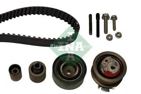 Kit distribuție INA (curea + role) pentru: AUDI A3, A4 ALLROAD B8, A4 B8, A5, A6 C6, Q5, TT; SEAT ALTEA, ALTEA XL, EXEO, EXEO ST, LEON, TOLEDO III; SKODA OCTAVIA II, SUPERB II 2.0D 05.03- 3