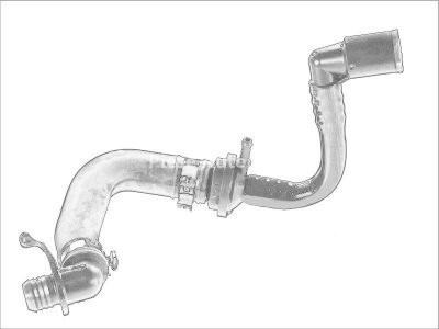 Furtun vacuum (de la pompa de vid la servo)  ,pentru: VW PASSAT B6 1.9D 03.05-11.10
