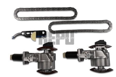 Kit lanț distribuție HEPU (lanț + elmente) pentru: AUDI A4 B5, A4 B6, A6 C4, A6 C5, A8 D2, ALLROAD C5; SEAT LEON, TOLEDO II; SKODA OCTAVIA I; VW GOLF IV, PASSAT B5, PASSAT B5.5 1.8-2.8 12.95-06.06