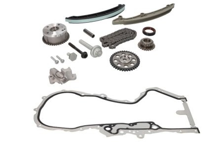 Kit lanț distribuție HEPU (lanț + elmente) pentru: AUDI A1, A3; SEAT ALTEA, ALTEA XL, LEON, TOLEDO III, TOLEDO IV; SKODA OCTAVIA II, RAPID, SUPERB II, YETI; VW EOS, GOLF PLUS V, GOLF V, GOLF VI 1.4 05.07-