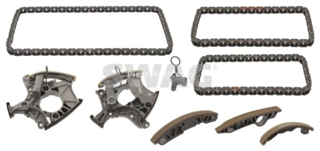 Kit lanț distribuție SWAG (lanț + elemente) pentru: AUDI A4 B7, A6 ALLROAD C6, A6 C6, A8 D3 2.4/3.2 05.04-07.10