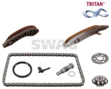 Kit lanț distribuție SWAG (lanț + pinioane) pentru: BMW 1 (F20), 1 (F21), 1 (F40), 2 (F45), 2 GRAN TOURER (F46), 3 (G20, G80, G28), 3 (G21), 3 (G21, G81), 7 (G11, G12), 8 (G14, F91), 8 (G15, F92) 1.5D/3.0D 10.13-