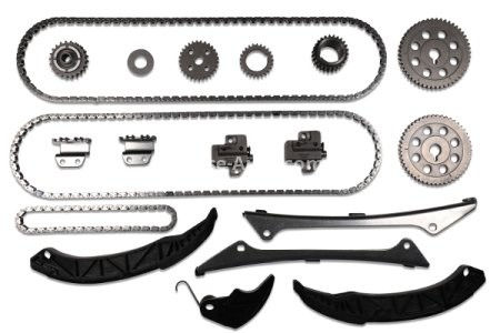 Kit lanț distribuție HEPU (lanț + elmente) pentru: HYUNDAI GENESIS, GRANDEUR, SONATA V; KIA OPIRUS, SORENTO I 3.3/3.8 01.05-