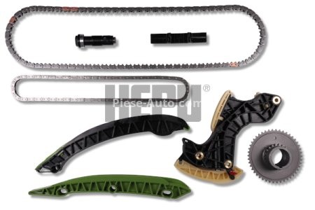 Kit lanț distribuție HEPU (lanț + pinioane) pentru: MERCEDES C (C204), C T-MODEL (S204), C (W204), E (A207), E (C207), E T-MODEL (S212), E (W212), SLK (R172) 1.8 01.07-