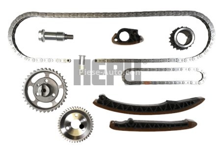 Kit lanț distribuție HEPU (lanț + pinioane) pentru: MERCEDES C T-MODEL (S202), C (W202), E T-MODEL (S210), E (W210) 2.1D/2.2D 09.97-03.03