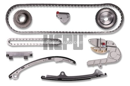 Kit lanț distribuție HEPU (lanț + pinioane) pentru: NISSAN X-TRAIL I, X-TRAIL II 2.5 09.02-11.13