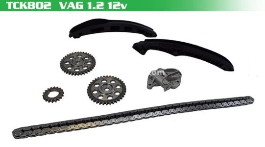 Kit lanț distribuție MOTIVE (lanț + pinioane) pentru: SEAT CORDOBA, IBIZA; SKODA FABIA, RAPID, ROOMSTER; VW POLO 1.2 (BXV,BZG,CGPA,CGPB,CGPC) 01.07-