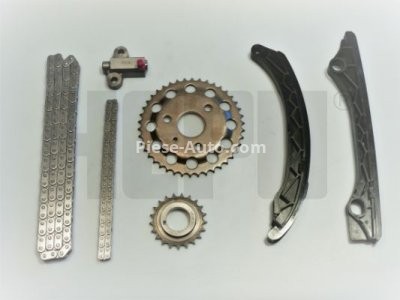 Kit lanț distribuție HEPU (lanț + pinioane) pentru: SUBARU TREZIA; TOYOTA AURIS, COROLLA, IQ, URBAN CRUISER, VERSO S, YARIS 1.4D 08.05-