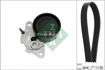 Set curea transmisie INA - cu role , întinzător -pentru: AUDI A3, TT; SEAT LEON, LEON SC, LEON ST; SKODA SUPERB III; VW GOLF VII, PASSAT B8 2.0 11.12-