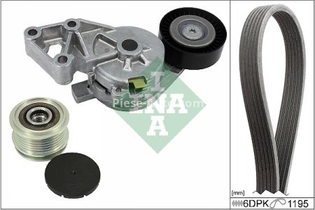 Set curea transmisie INA - cu role , întinzător - pentru: AUDI A3; FORD GALAXY I; SEAT ALHAMBRA, LEON, TOLEDO II; SKODA OCTAVIA I; VW BORA, BORA I, GOLF IV, MULTIVAN T5, NEW BEETLE, SHARAN, TRANSPORTER T5 1.9D 03.95-12.10