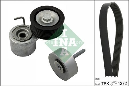 Set curea transmisie INA - cu role , întinzător - pentru: AUDI A4 B8, A5, A6 ALLROAD C6, A6 ALLROAD C7, A6 C6, A6 C7, A7, A8 D4, Q5, Q7; PORSCHE CAYENNE, PANAMERA; VW TOUAREG 3.0/3.0H 10.08-12.19