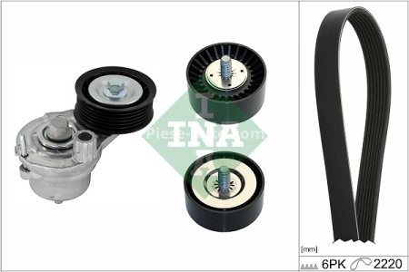 Set curea transmisie INA - cu role , întinzător - pentru: CHEVROLET CAPTIVA, CRUZE, ORLANDO; OPEL ANTARA A 2.0D/2.2D 08.10-