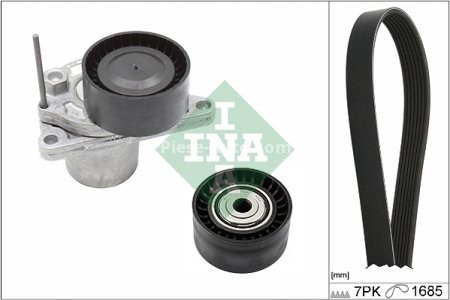 Set curea transmisie INA - cu role , întinzător - pentru: MERCEDES MARCO POLO CAMPER (W447), VITO MIXTO (DOUBLE CABIN), VITO TOURER (W447), VITO (W447); FIAT TALENTO; NISSAN NV300, QASHQAI I, QASHQAI II 1.6D 04.11-