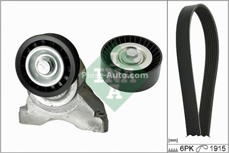 Set curea transmisie INA - cu role , întinzător - pentru: FORD FOCUS I, FOCUS I/KOMBI 1.4/1.6 10.98-06.07