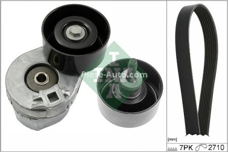 Set curea transmisie INA - cu role , întinzător - pentru: FORD TRANSIT 2.4D 01.00-05.06