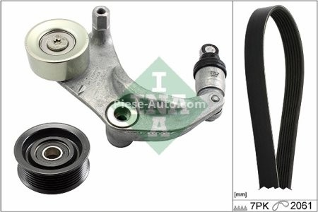 Set curea transmisie INA - cu role , întinzător - pentru: HONDA ACCORD VIII, CIVIC VIII, CROSSROAD, CR-V III, FR-V 1.6-2.0 09.05-