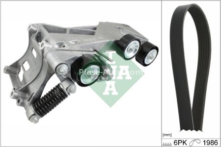 Set curea transmisie INA - cu role , întinzător - pentru: MERCEDES A (W169), B SPORTS TOURER (W245) 1.5-2.0CNG 09.04-06.12