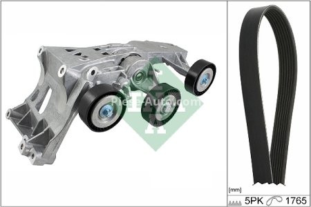 Set curea transmisie INA - cu role , întinzător - pentru: MERCEDES A (W169), B SPORTS TOURER (W245) 1.5-2.0CNG 09.04-06.12