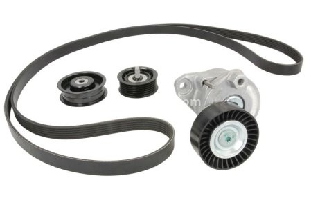 Set curea transmisie INA - cu role , întinzător - pentru: MERCEDES C (CL203), C T-MODEL (S203), C T-MODEL (S204), C (W203), C (W204), CLC (CL203), CLK (A209), CLK (C209), CLS (C219), E (A207), E (C207) 2.5-5.5 06.04-